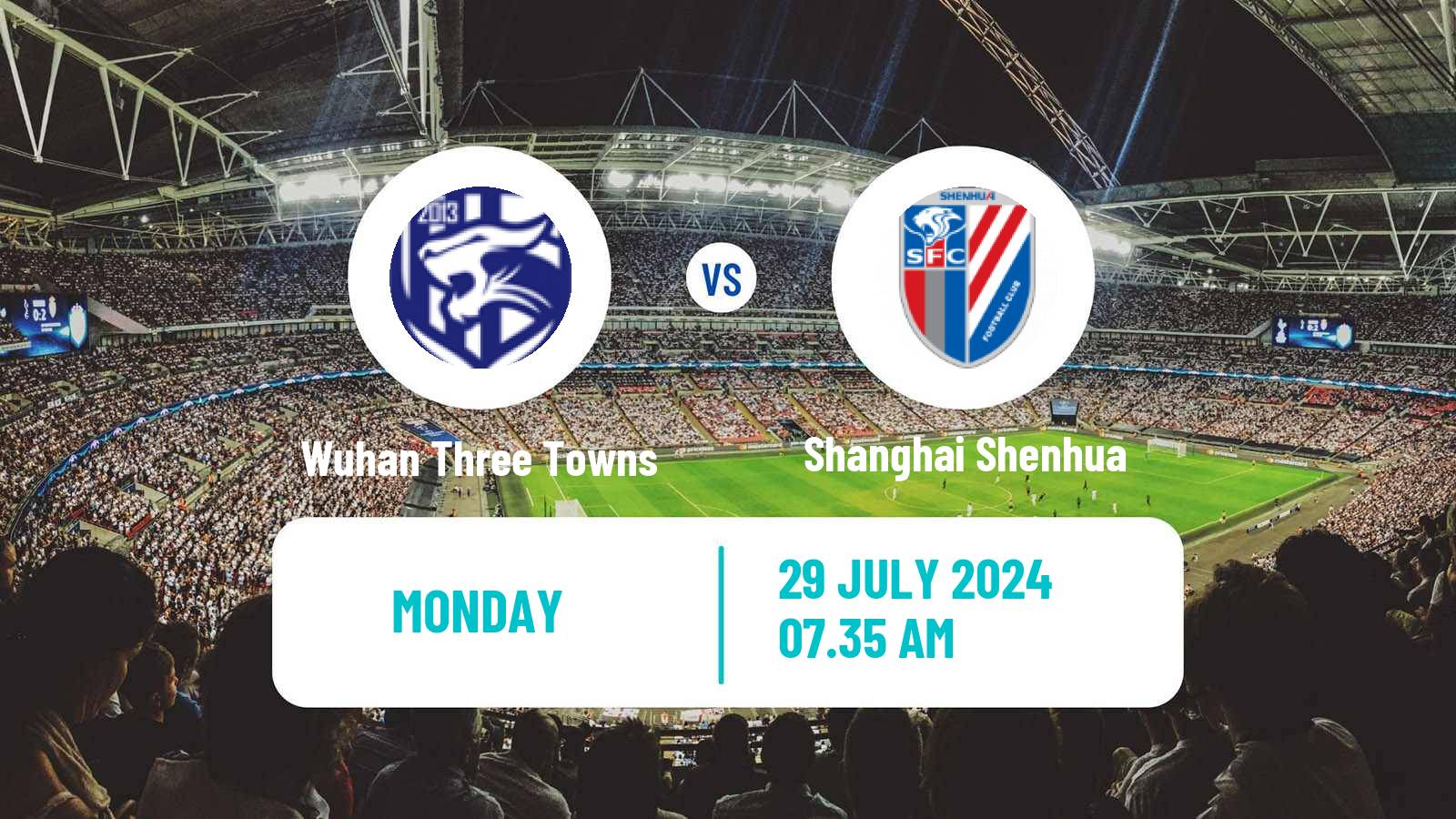 Soccer Chinese Super League Wuhan Three Towns - Shanghai Shenhua