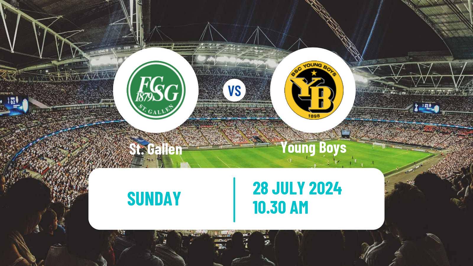 Soccer Swiss Super League St. Gallen - Young Boys