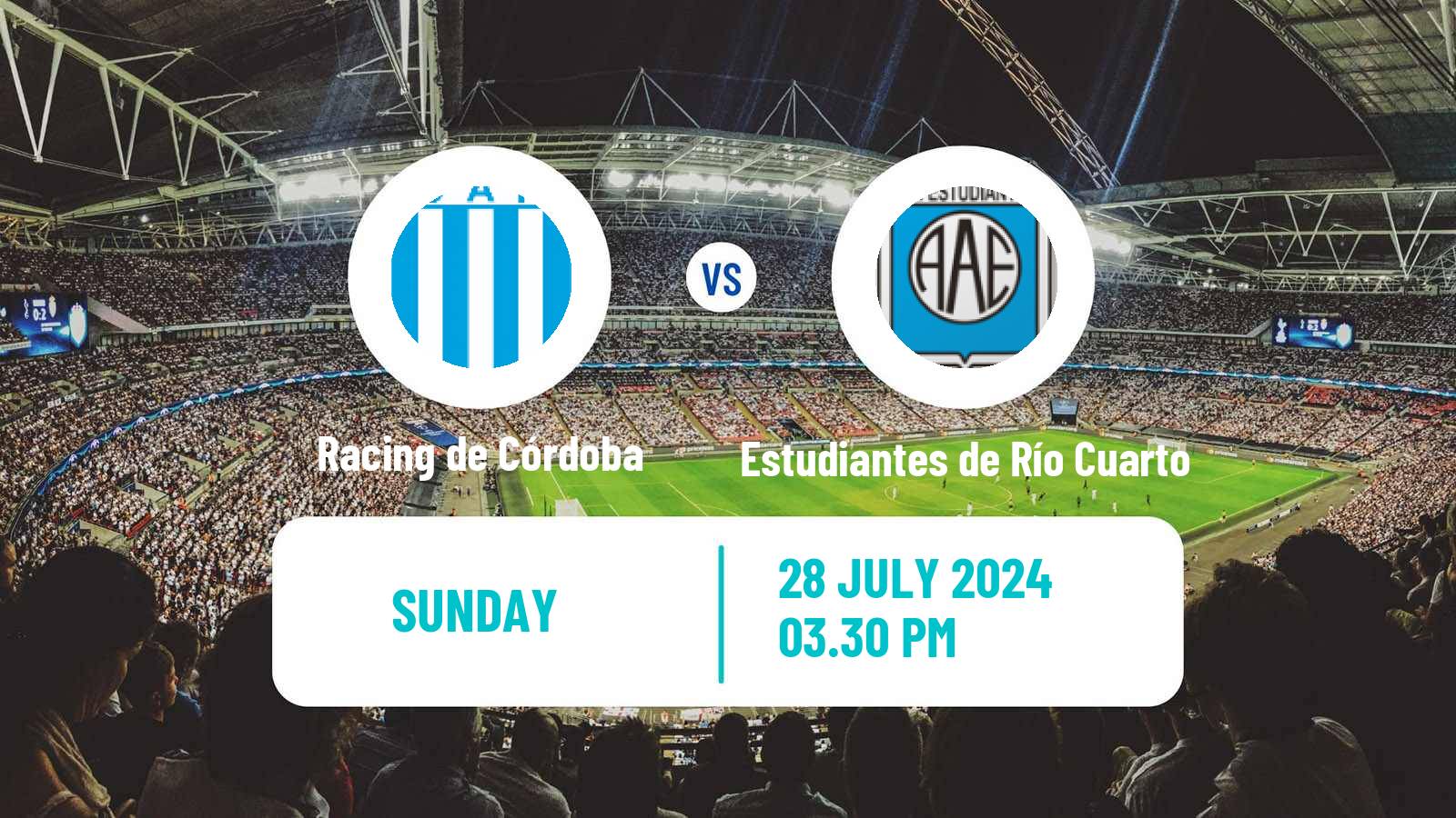 Soccer Argentinian Primera Nacional Racing de Córdoba - Estudiantes de Río Cuarto