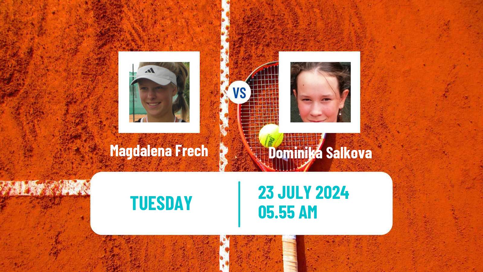 Tennis WTA Prague Magdalena Frech - Dominika Salkova