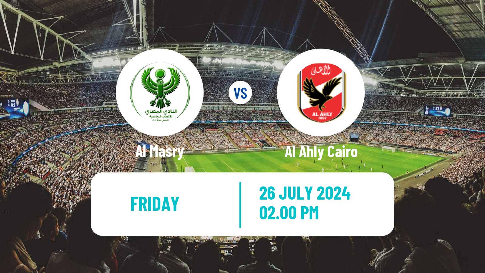 Soccer Egyptian Premier League Al Masry - Al Ahly Cairo