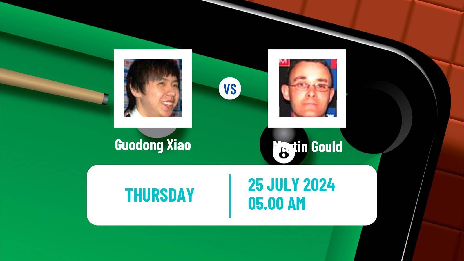 Snooker Grand Prix Guodong Xiao - Martin Gould