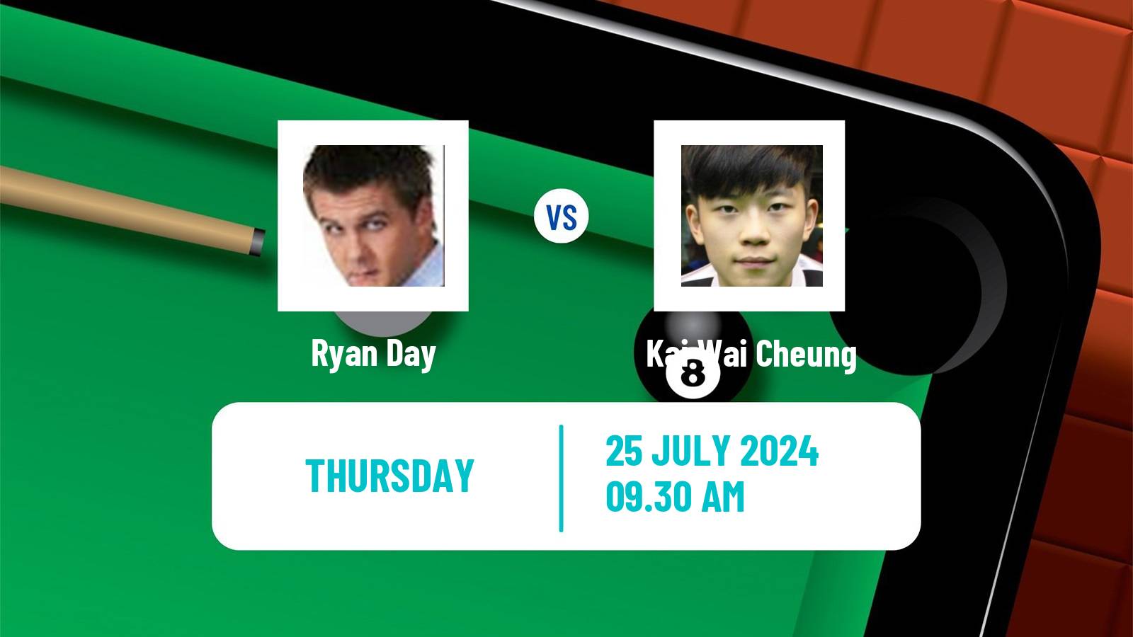 Snooker Grand Prix Ryan Day - Kai Wai Cheung