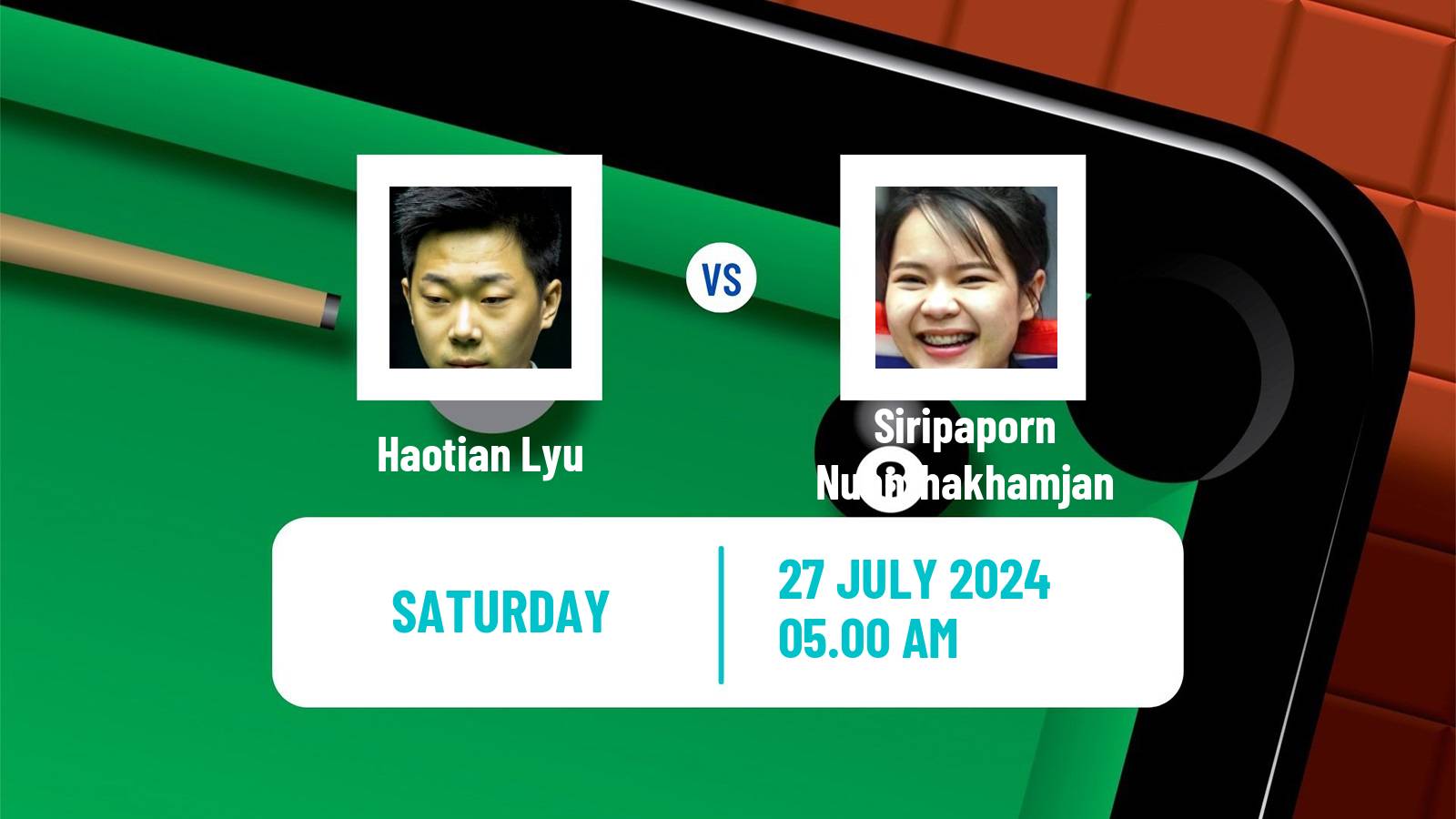Snooker Grand Prix Haotian Lyu - Siripaporn Nuanthakhamjan