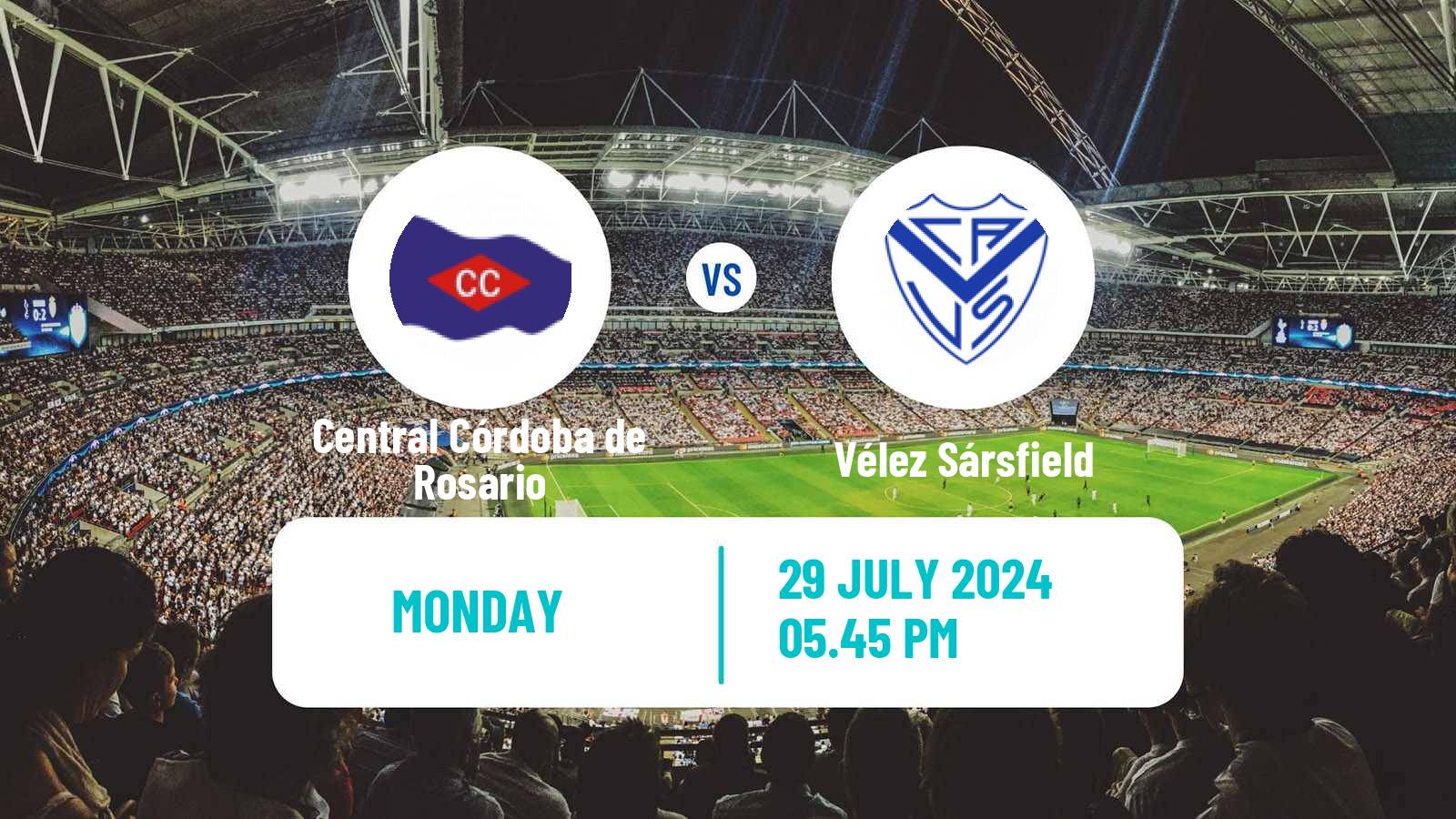 Soccer Argentinian Liga Profesional Central Córdoba de Rosario - Vélez Sársfield