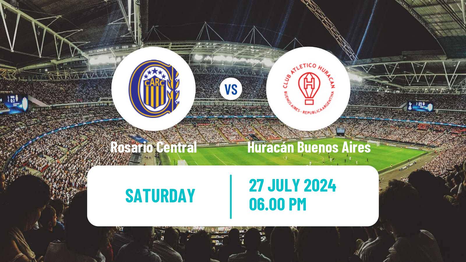 Soccer Argentinian Liga Profesional Rosario Central - Huracán Buenos Aires