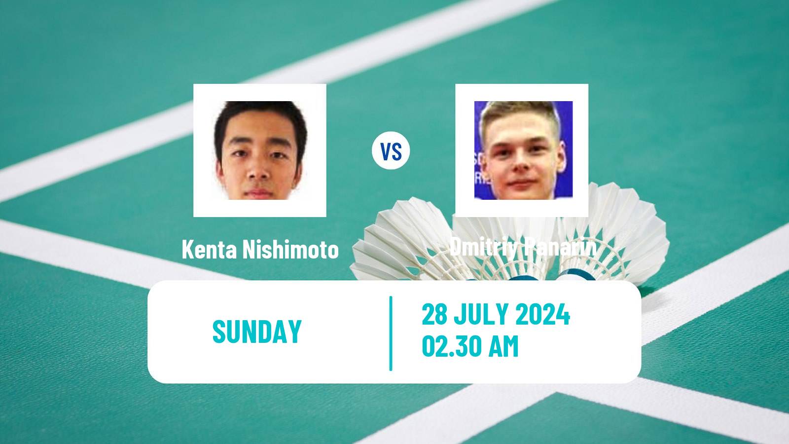 Badminton BWF Olympic Games Men Kenta Nishimoto - Dmitriy Panarin