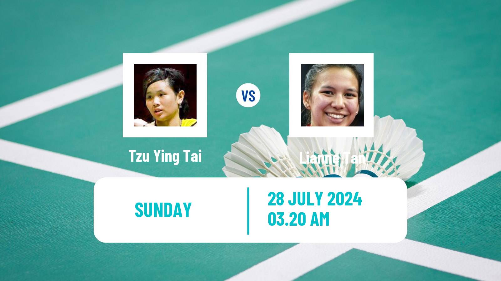 Badminton BWF Olympic Games Women Tzu Ying Tai - Lianne Tan