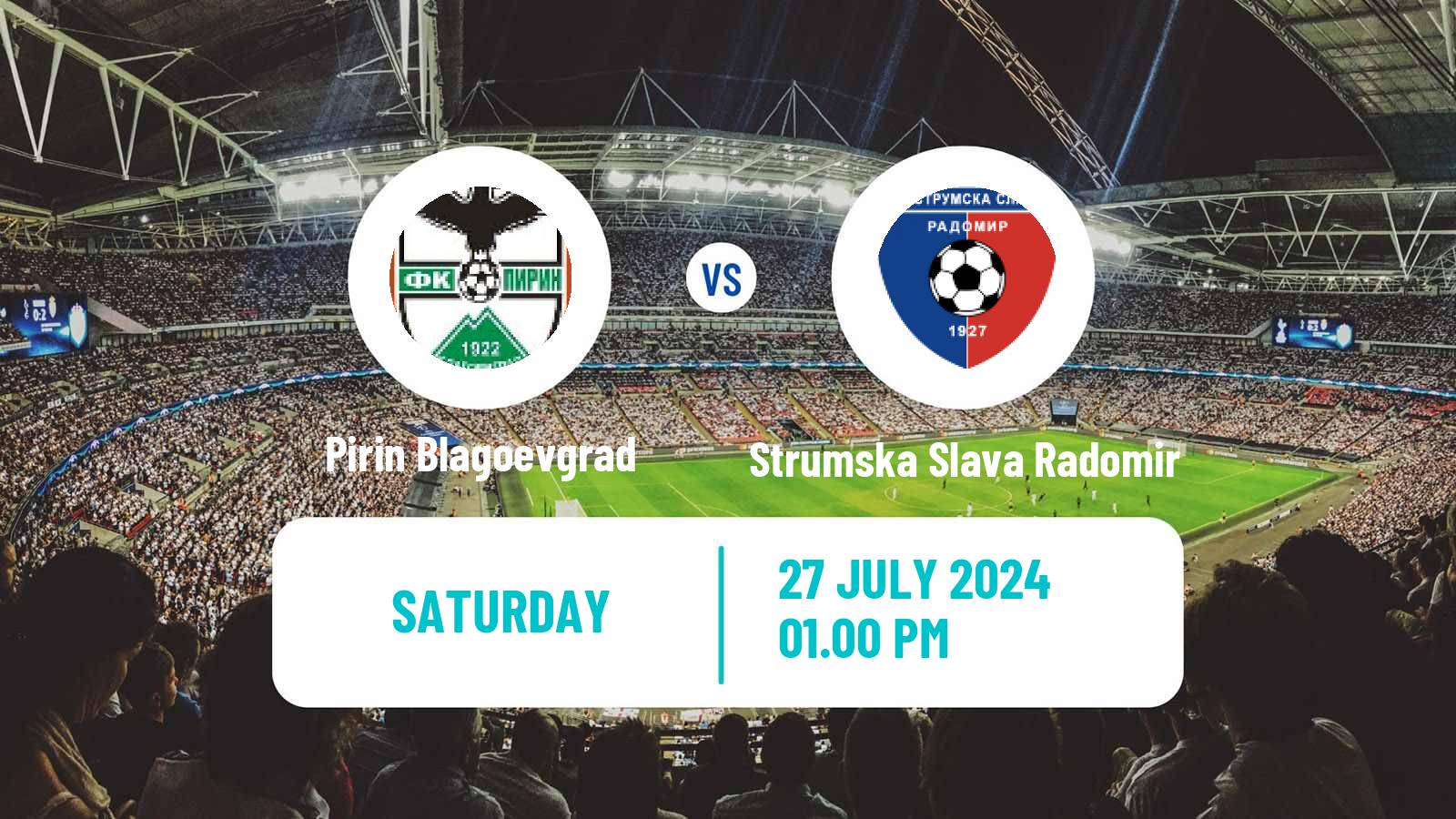 Soccer Bulgarian Vtora Liga Pirin Blagoevgrad - Strumska Slava Radomir