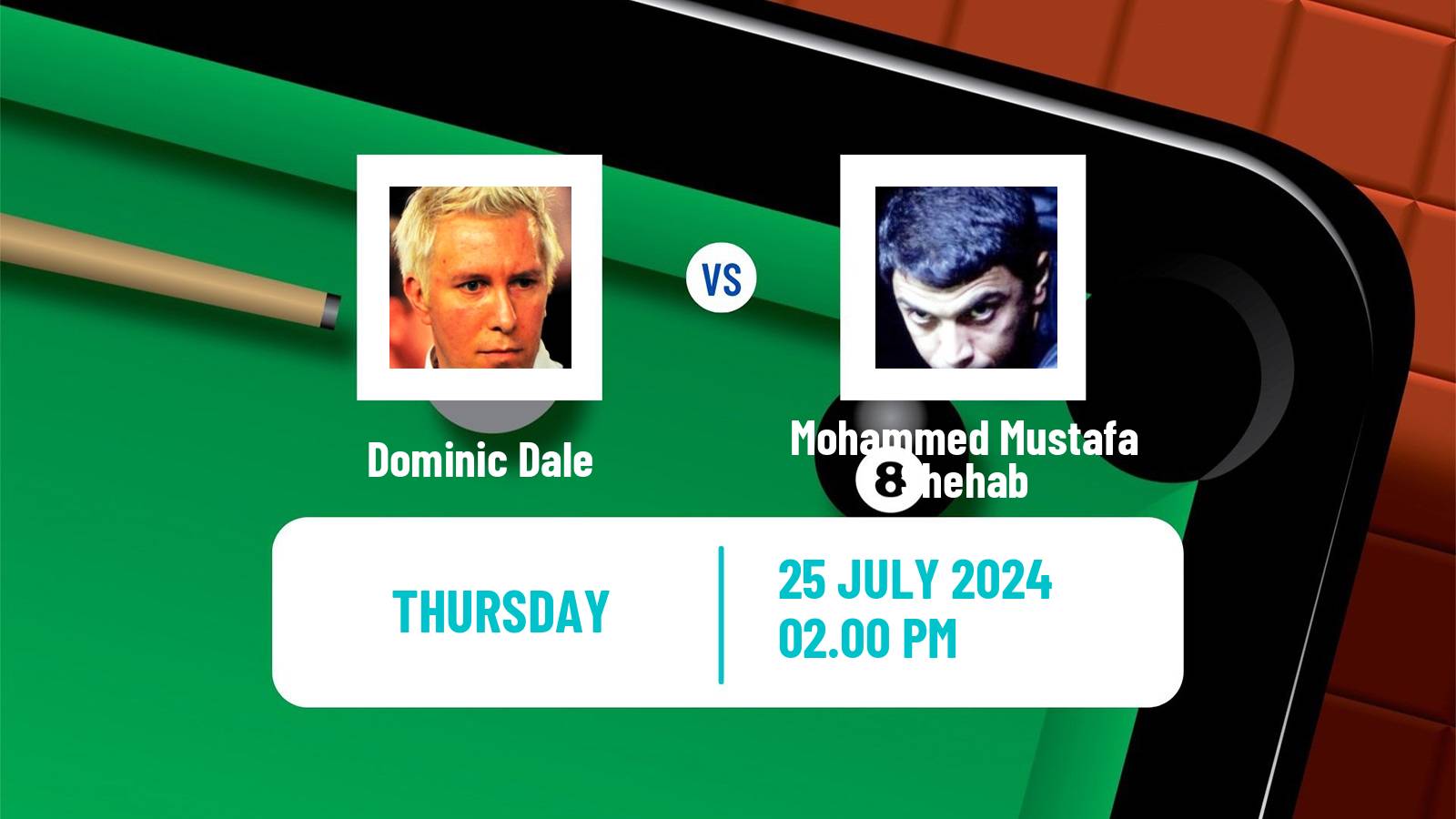 Snooker Grand Prix Dominic Dale - Mohammed Mustafa Shehab