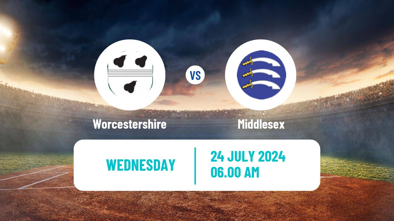 Cricket Royal London One-Day Cup Worcestershire - Middlesex