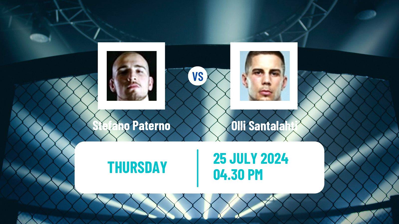 MMA Welterweight Cage Warriors Men Stefano Paterno - Olli Santalahti