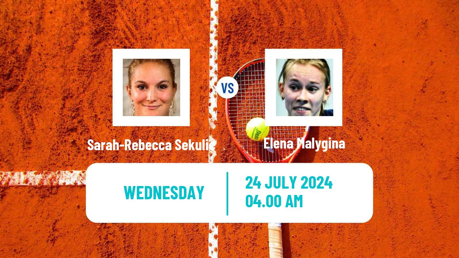Tennis ITF W35 Astana Women Sarah-Rebecca Sekulic - Elena Malygina