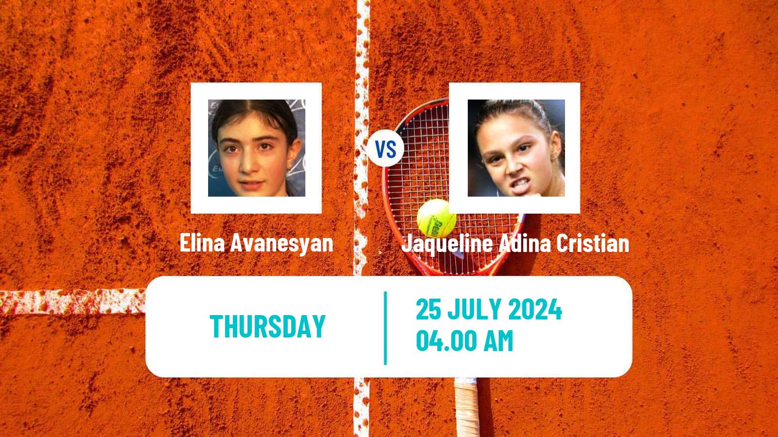 Tennis WTA Iasi Elina Avanesyan - Jaqueline Adina Cristian