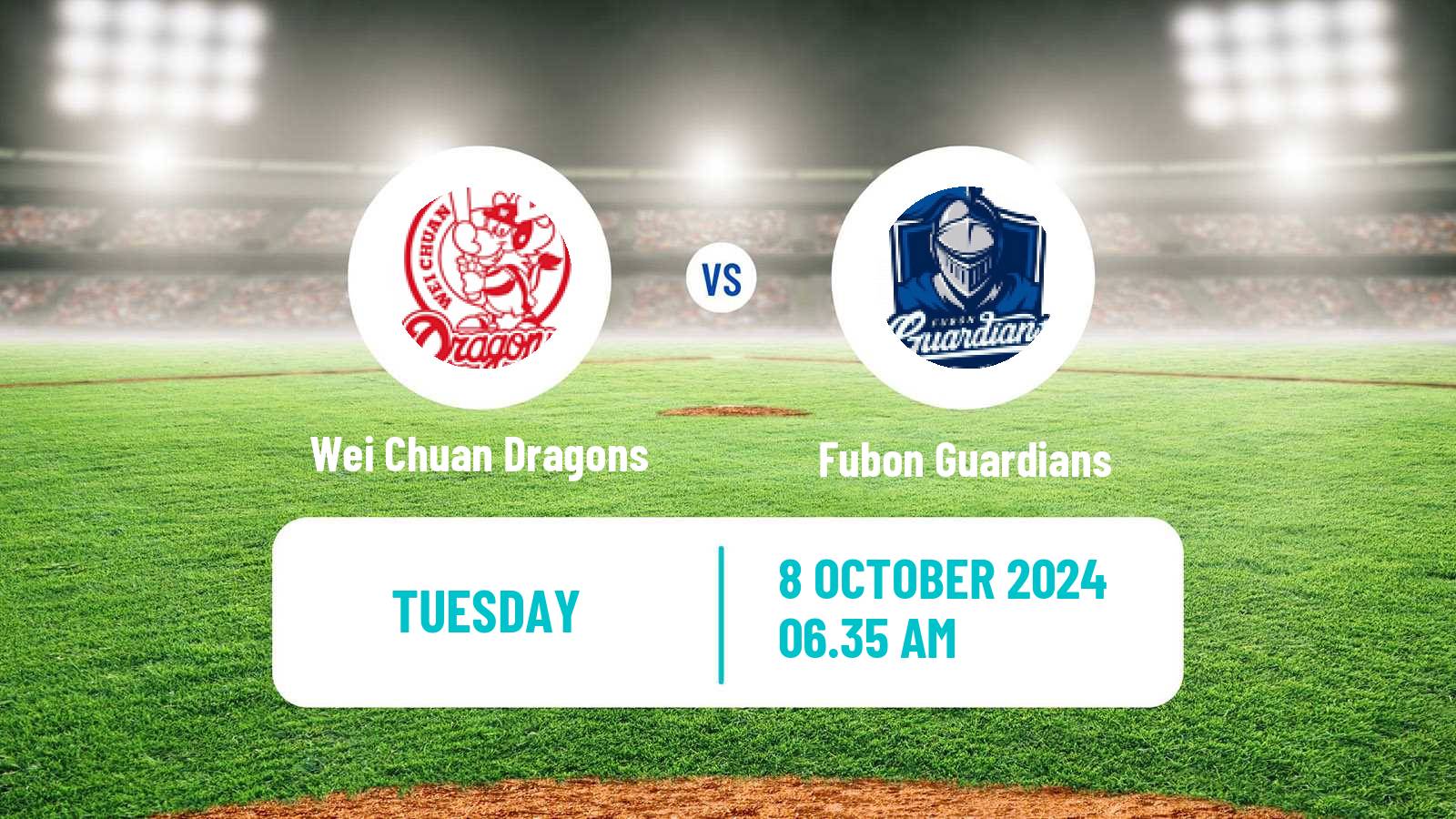 Baseball Taiwan CPBL Wei Chuan Dragons - Fubon Guardians