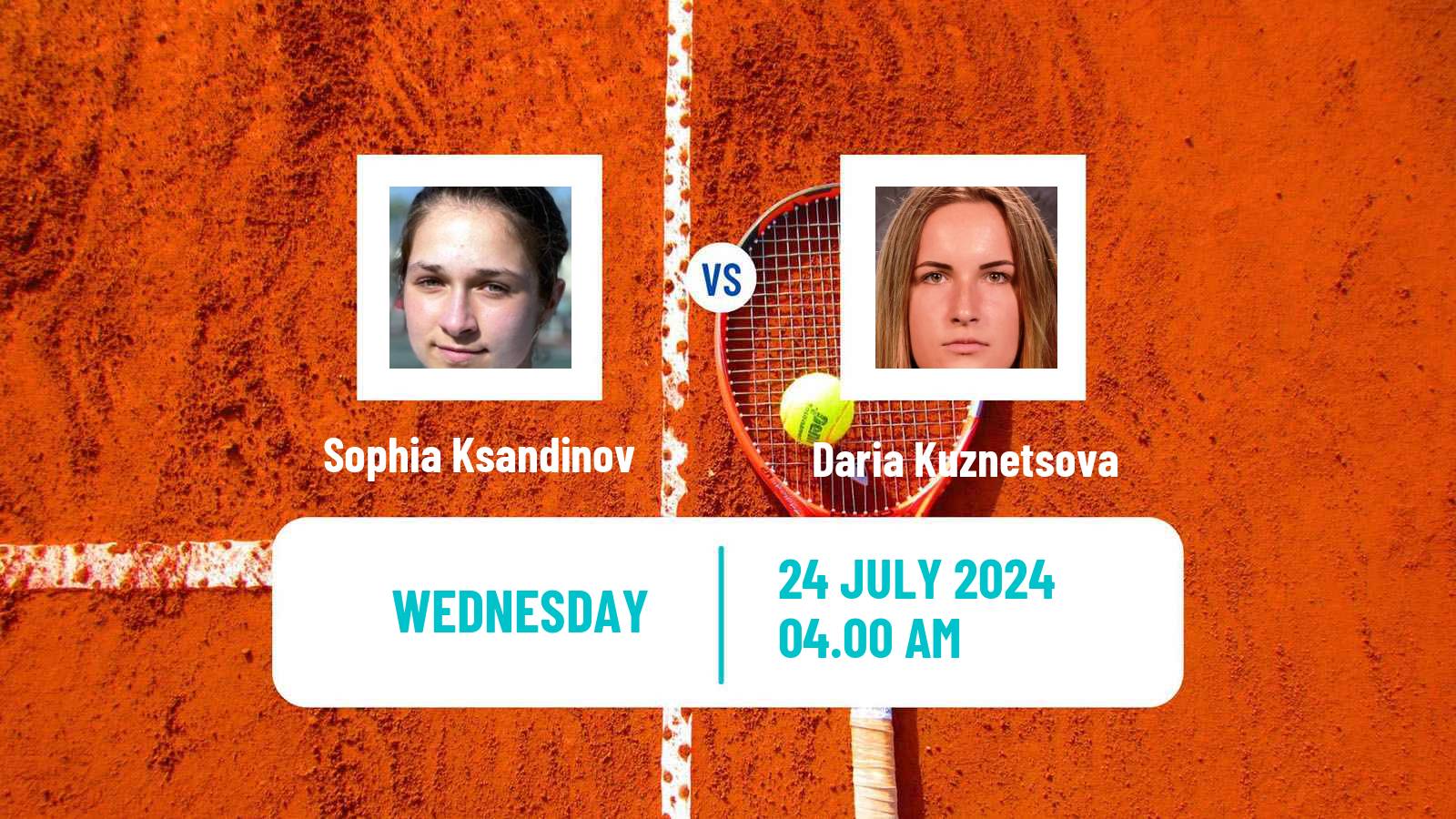 Tennis ITF W15 Monastir 28 Women Sophia Ksandinov - Daria Kuznetsova