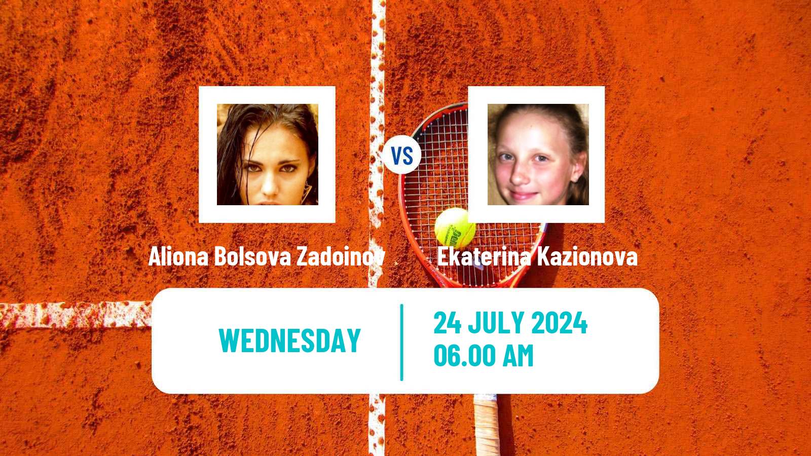 Tennis ITF W35 Casablanca Women 2024 Aliona Bolsova Zadoinov - Ekaterina Kazionova