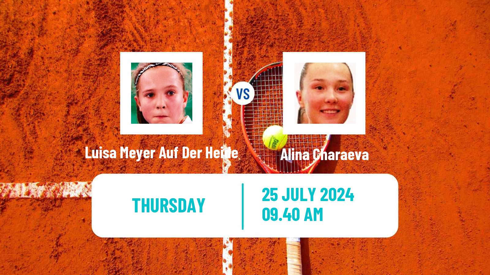 Tennis ITF W35 Horb Women Luisa Meyer Auf Der Heide - Alina Charaeva