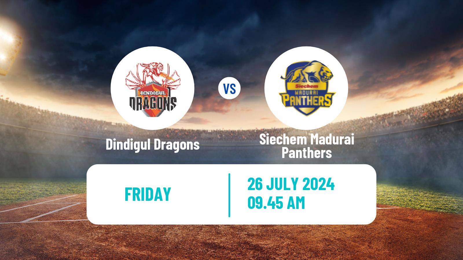 Cricket Tamil Nadu Premier League Dindigul Dragons - Siechem Madurai Panthers