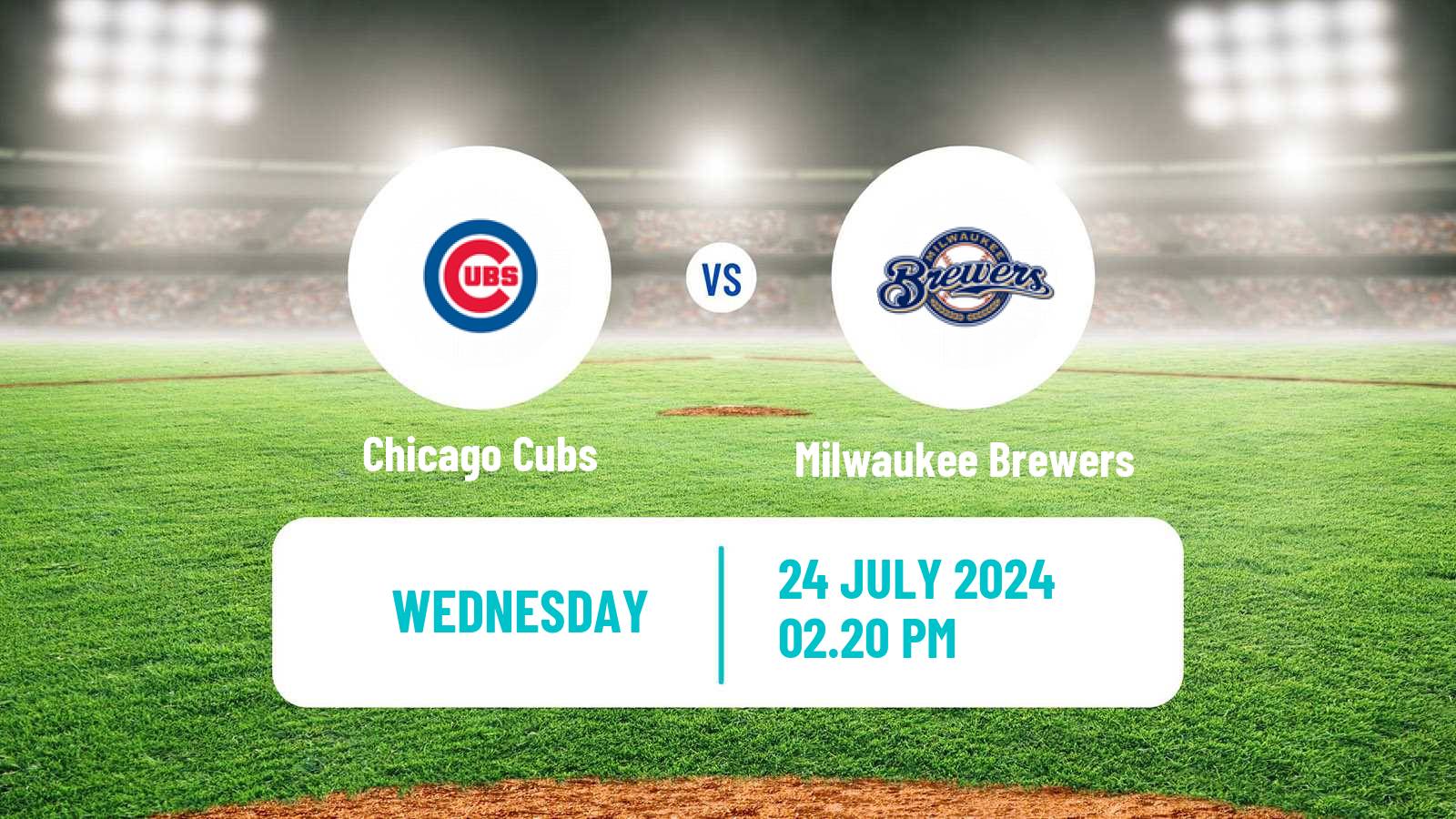 Baseball MLB Chicago Cubs - Milwaukee Brewers