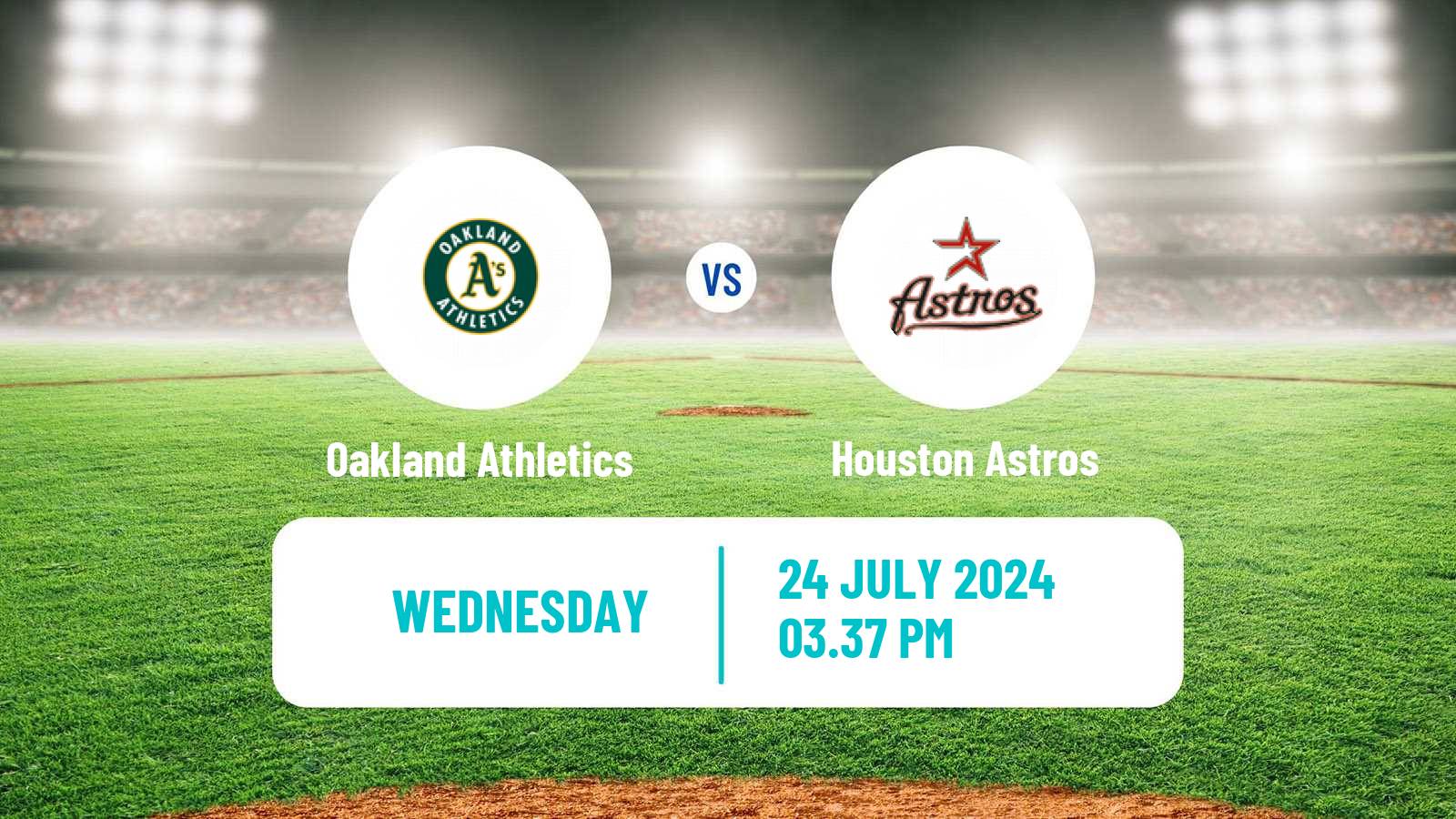 Baseball MLB Oakland Athletics - Houston Astros