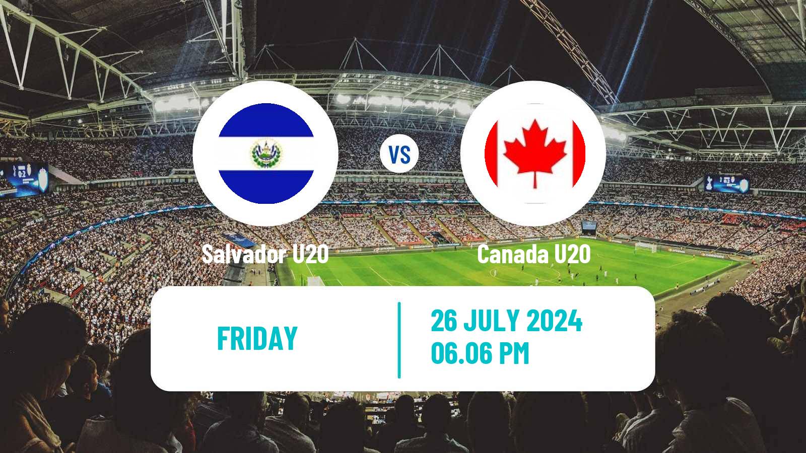 Soccer CONCACAF Championship U20 Salvador U20 - Canada U20