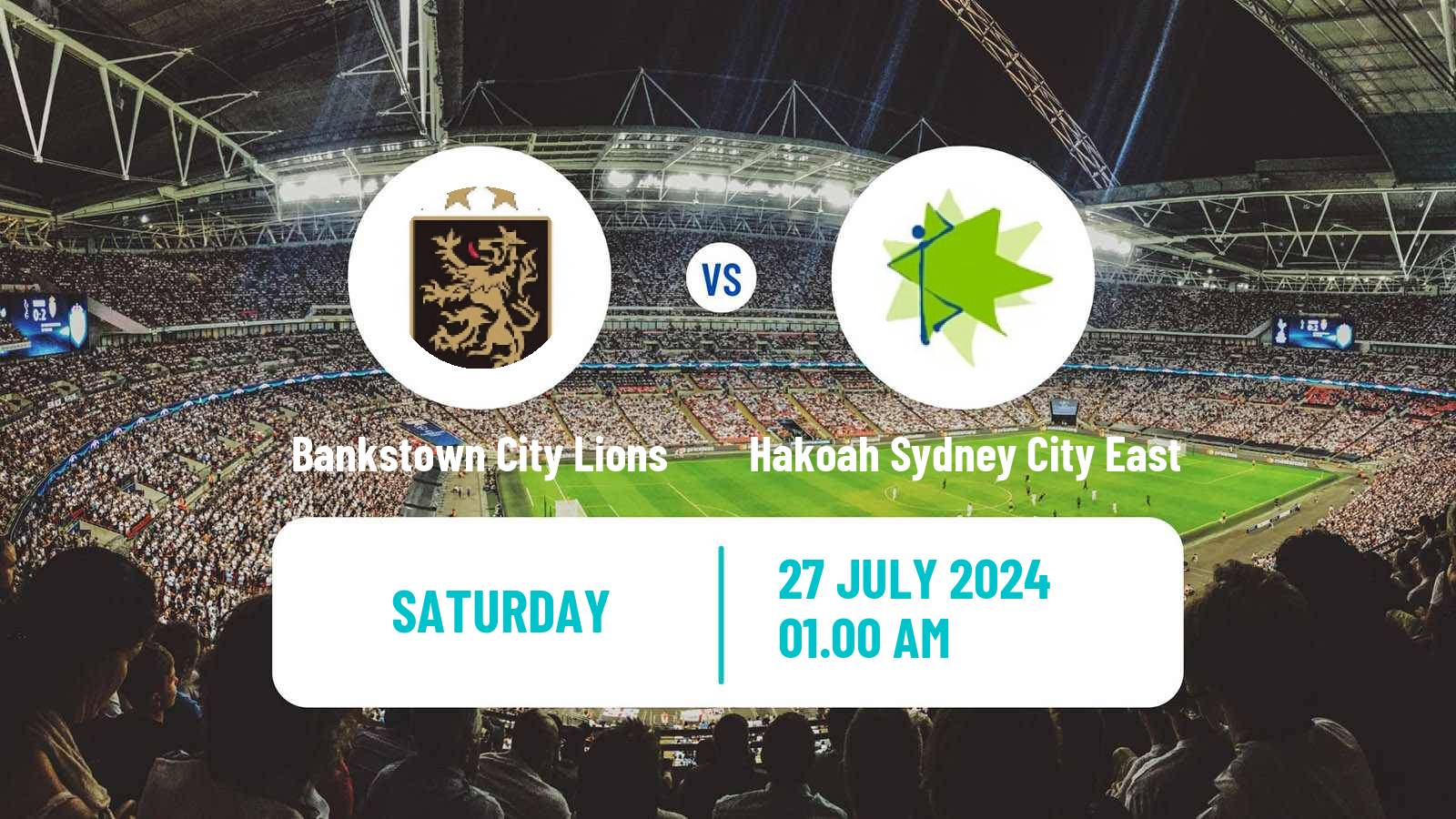 Soccer Australian NSW League One Bankstown City Lions - Hakoah Sydney City East