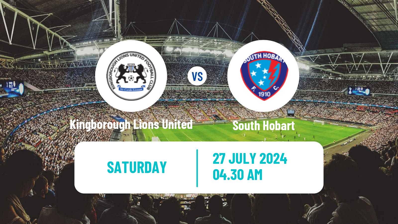 Soccer Australian NPL Tasmania Kingborough Lions United - South Hobart