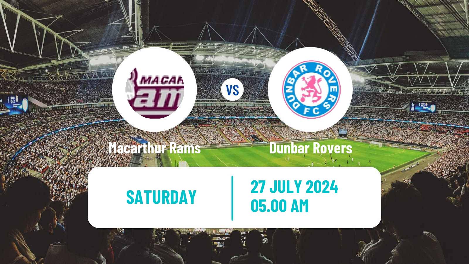 Soccer Australian NSW League One Macarthur Rams - Dunbar Rovers