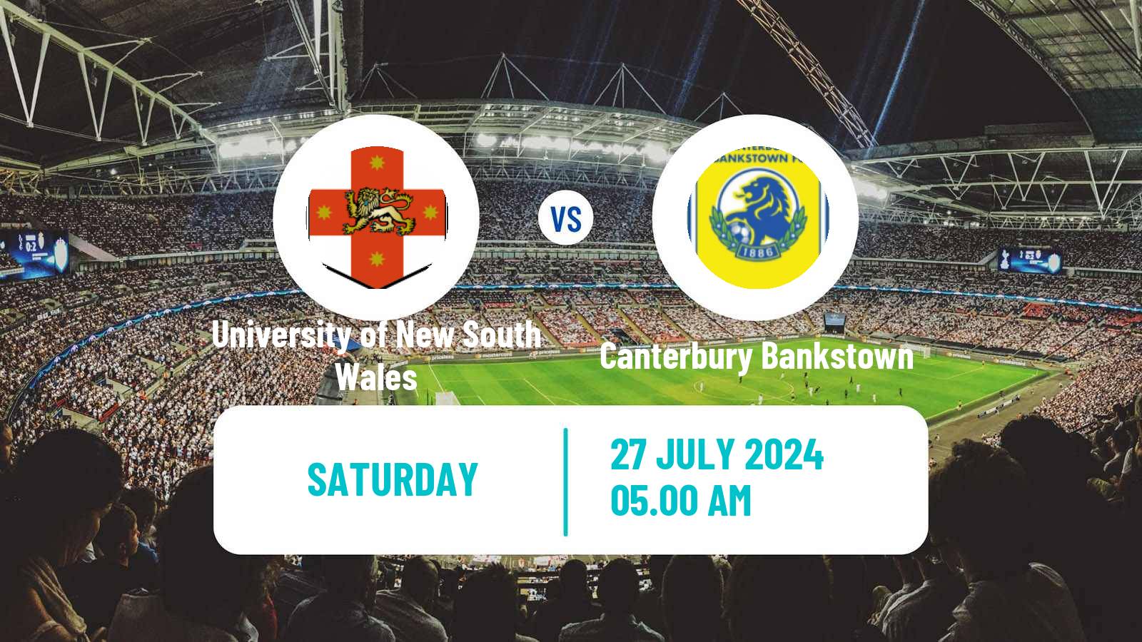 Soccer Australian NSW League One University of New South Wales - Canterbury Bankstown