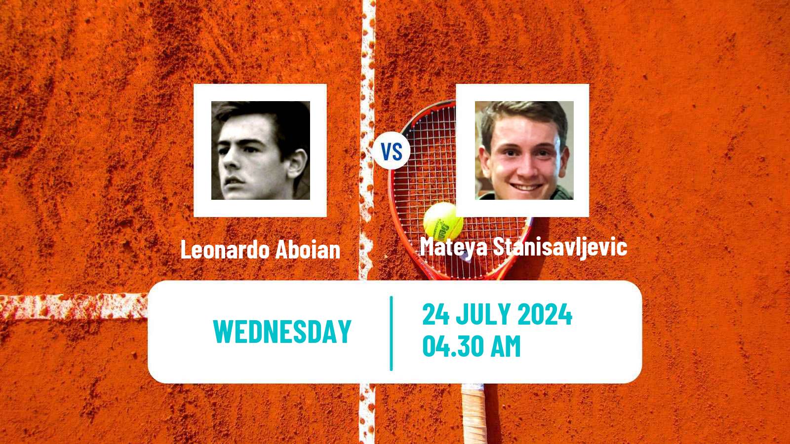 Tennis ITF M15 Kursumlijska Banja 12 Men Leonardo Aboian - Mateya Stanisavljevic