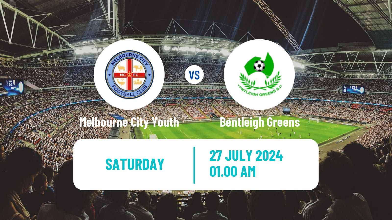 Soccer Australian Victoria Premier League Melbourne City Youth - Bentleigh Greens