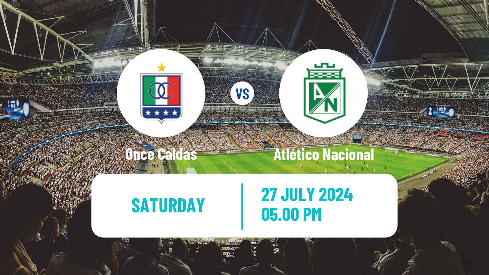 Soccer Colombian Primera A Once Caldas - Atlético Nacional