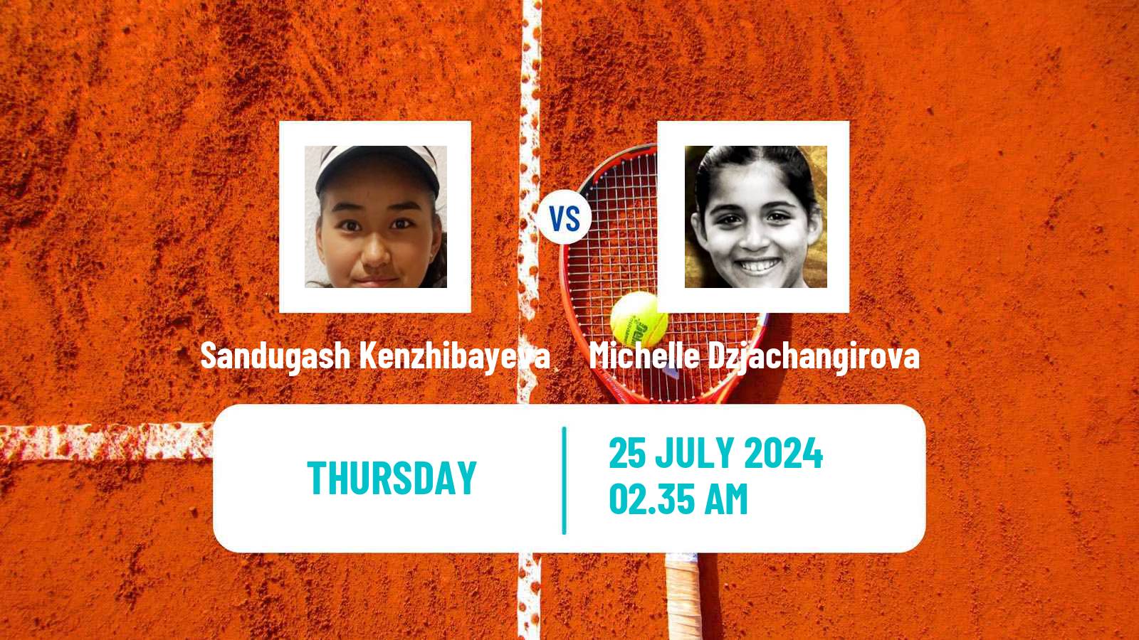 Tennis ITF W35 Astana Women Sandugash Kenzhibayeva - Michelle Dzjachangirova