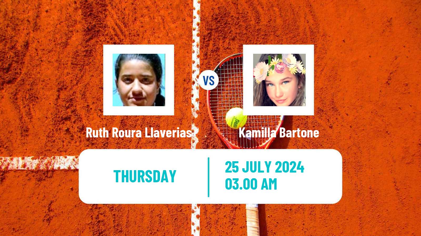 Tennis ITF W15 Kursumlijska Banja 13 Women Ruth Roura Llaverias - Kamilla Bartone