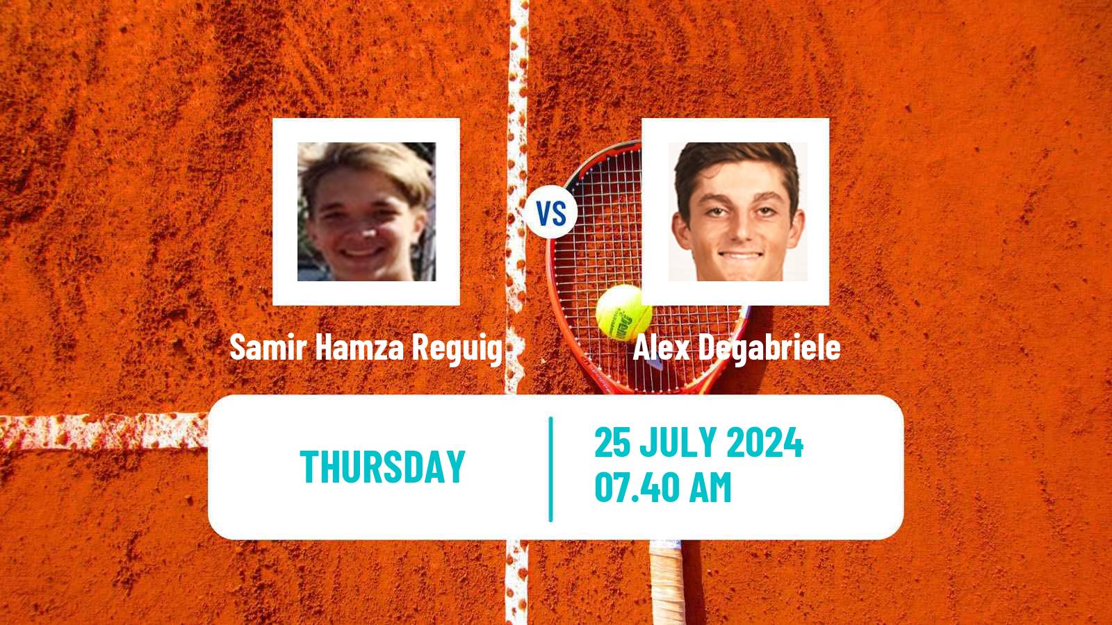 Tennis ITF M15 Monastir 30 Men Samir Hamza Reguig - Alex Degabriele