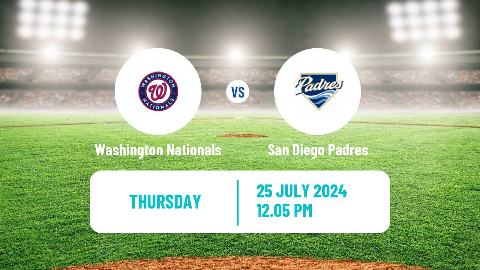 Baseball MLB Washington Nationals - San Diego Padres