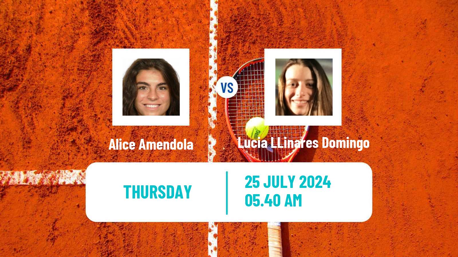 Tennis ITF W15 Monastir 28 Women Alice Amendola - Lucia LLinares Domingo
