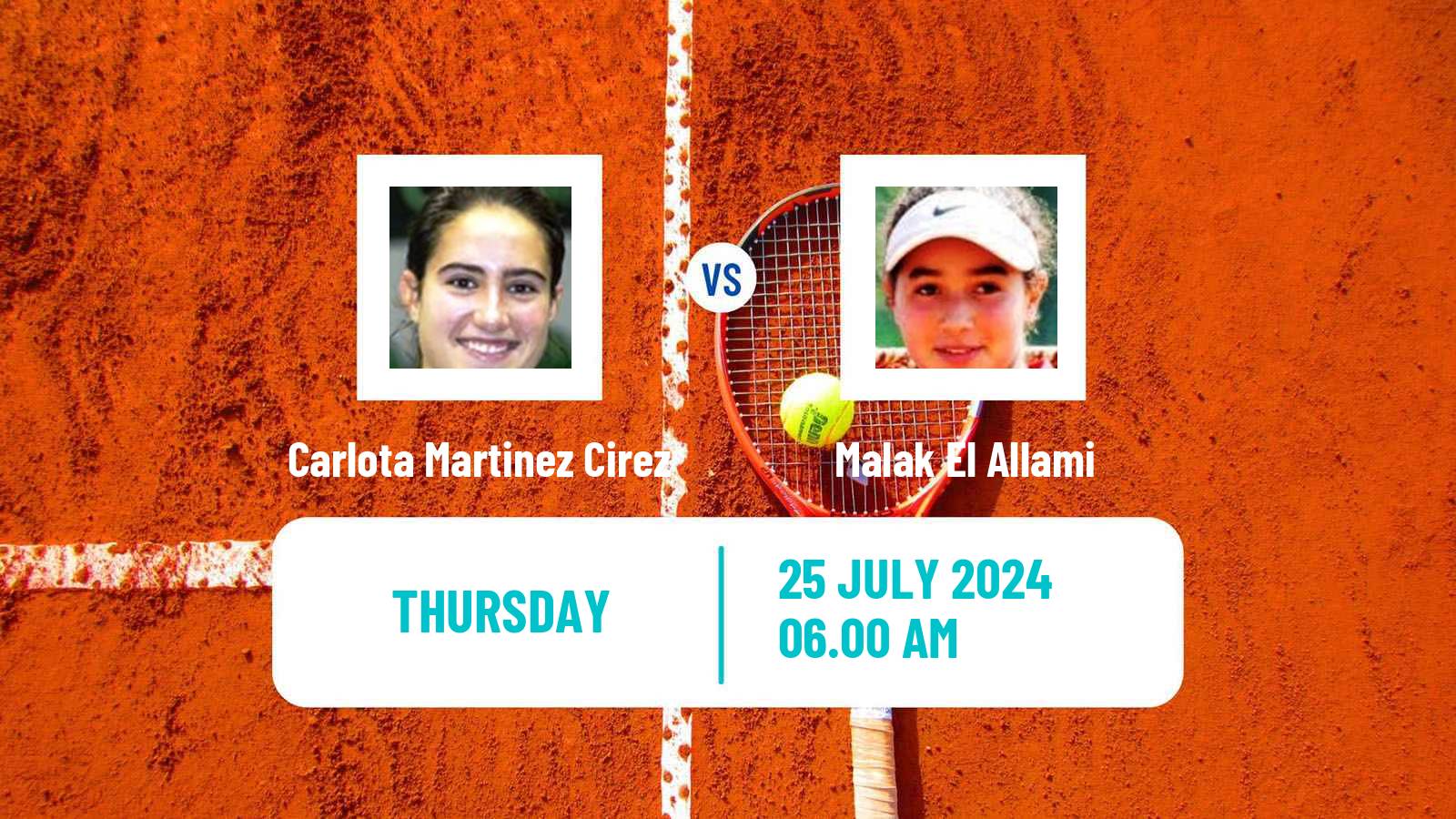 Tennis ITF W35 Casablanca Women Carlota Martinez Cirez - Malak El Allami