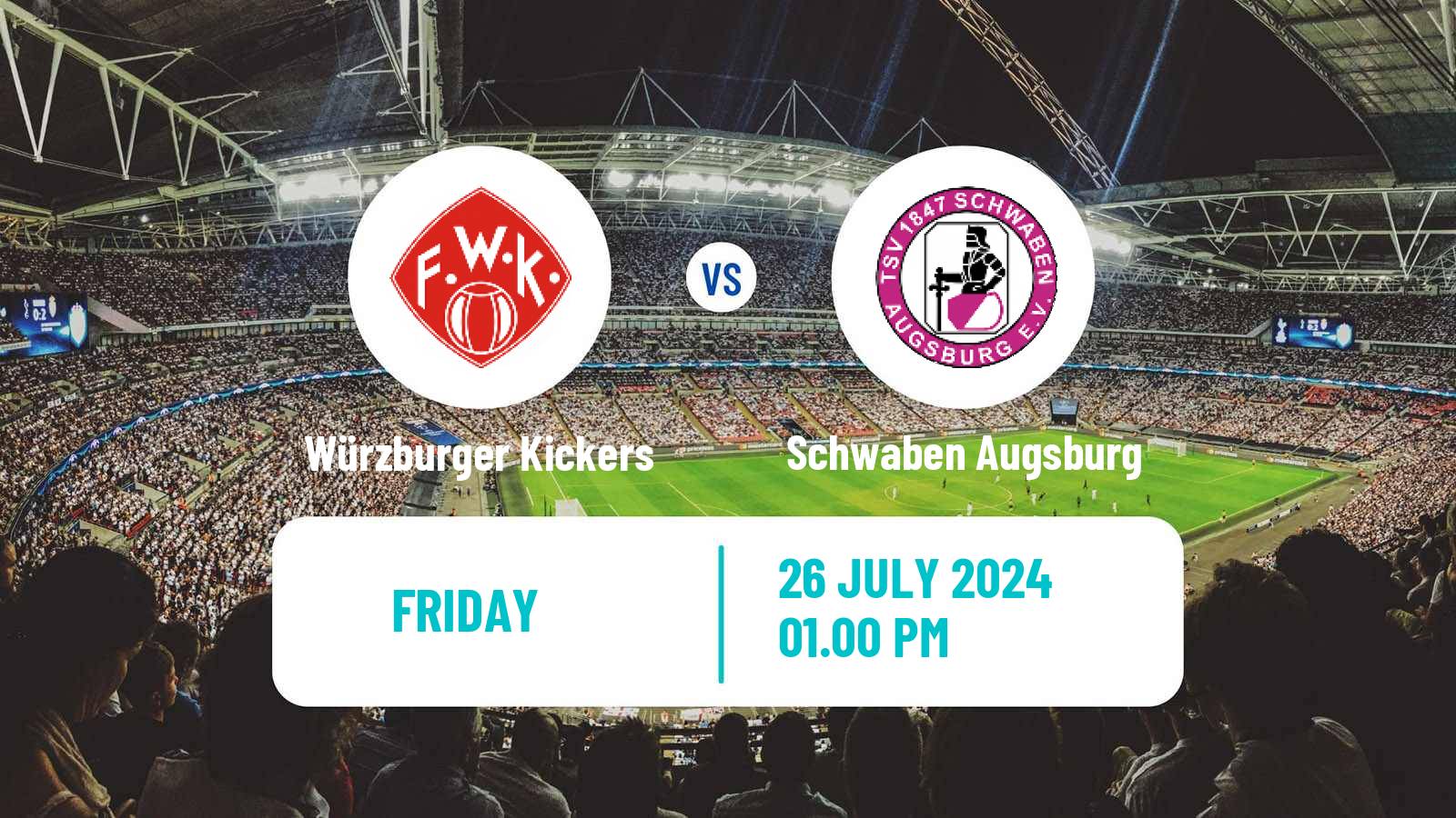 Soccer German Regionalliga Bayern Würzburger Kickers - Schwaben Augsburg
