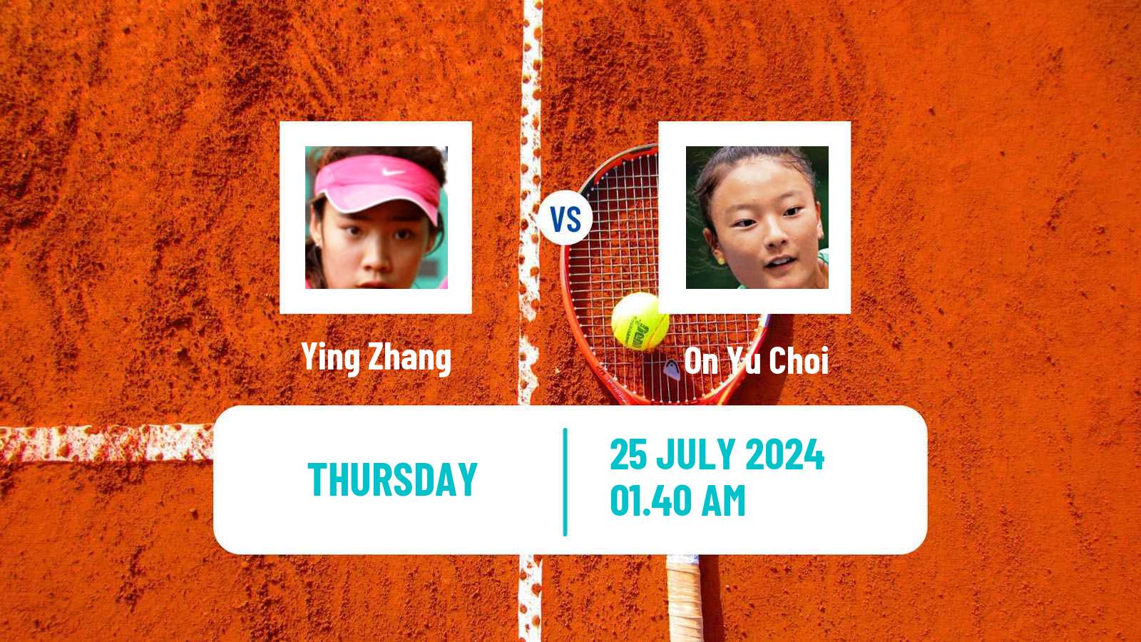 Tennis ITF W15 Sapporo Women Ying Zhang - On Yu Choi