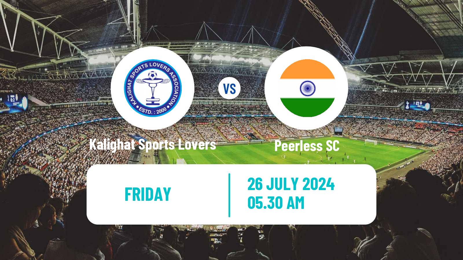 Soccer Calcutta Premier Division Kalighat Sports Lovers - Peerless