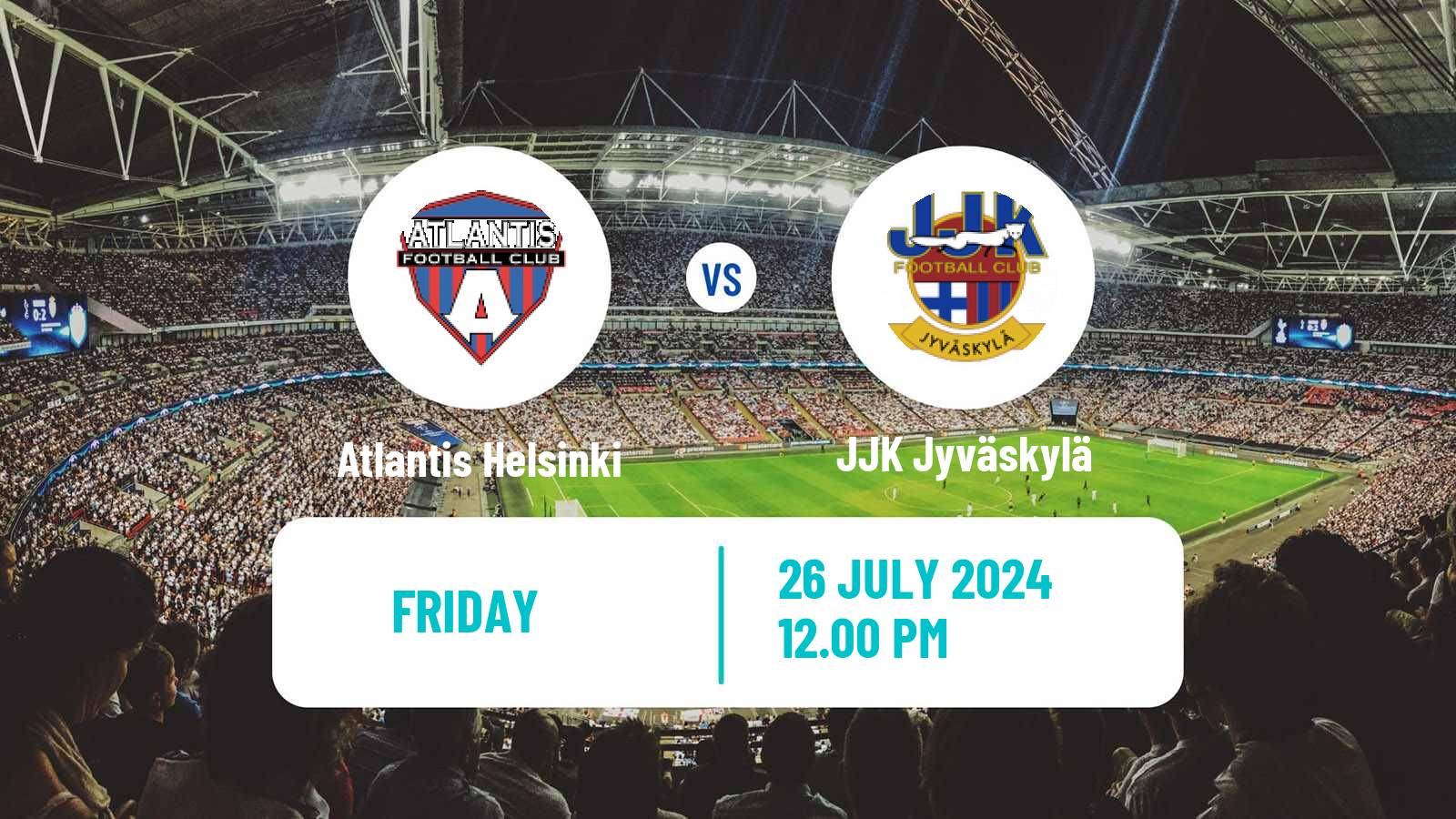 Soccer Finnish Ykkonen Atlantis Helsinki - JJK Jyväskylä