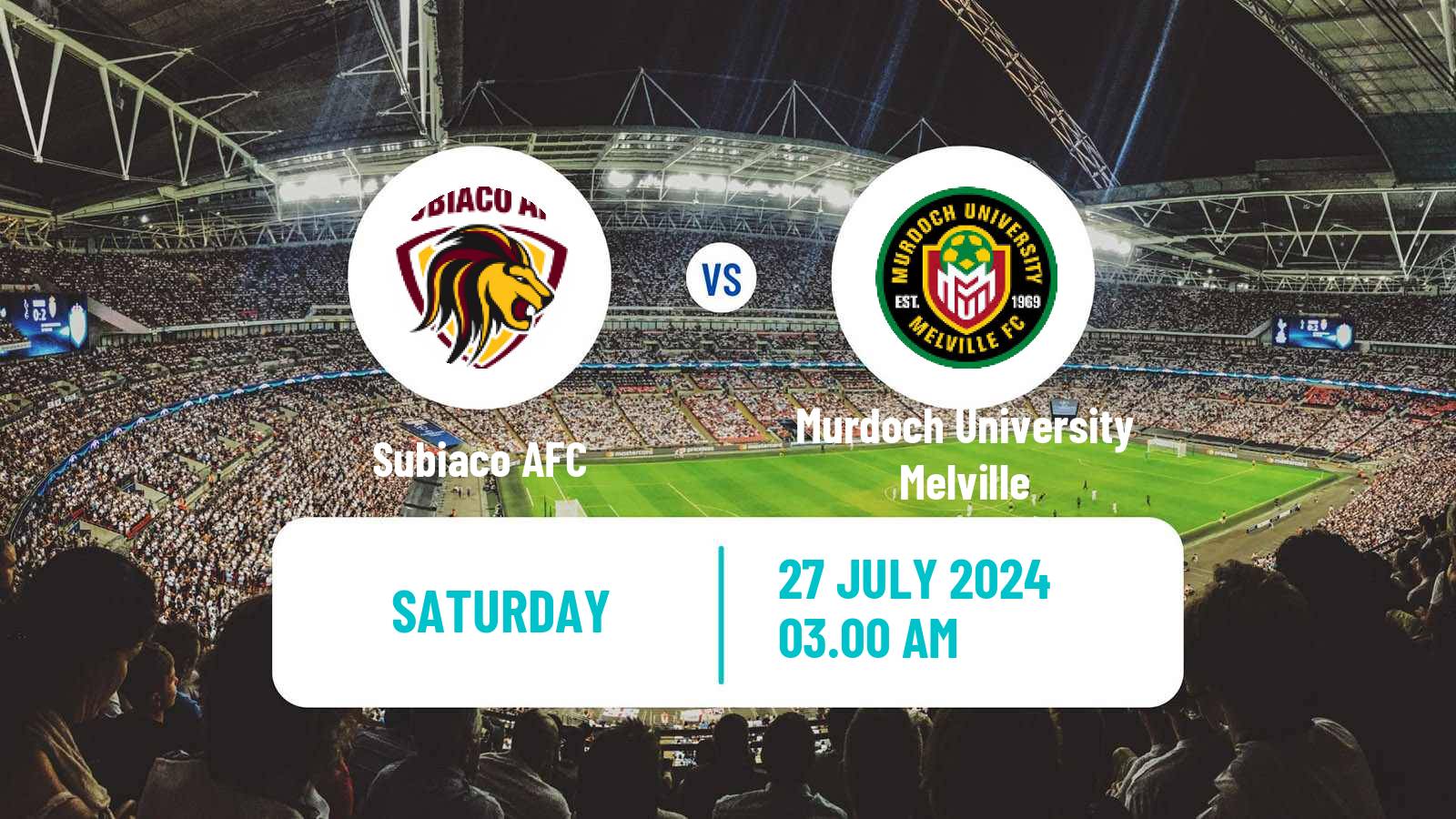 Soccer Australian WA State League Subiaco - Murdoch University Melville