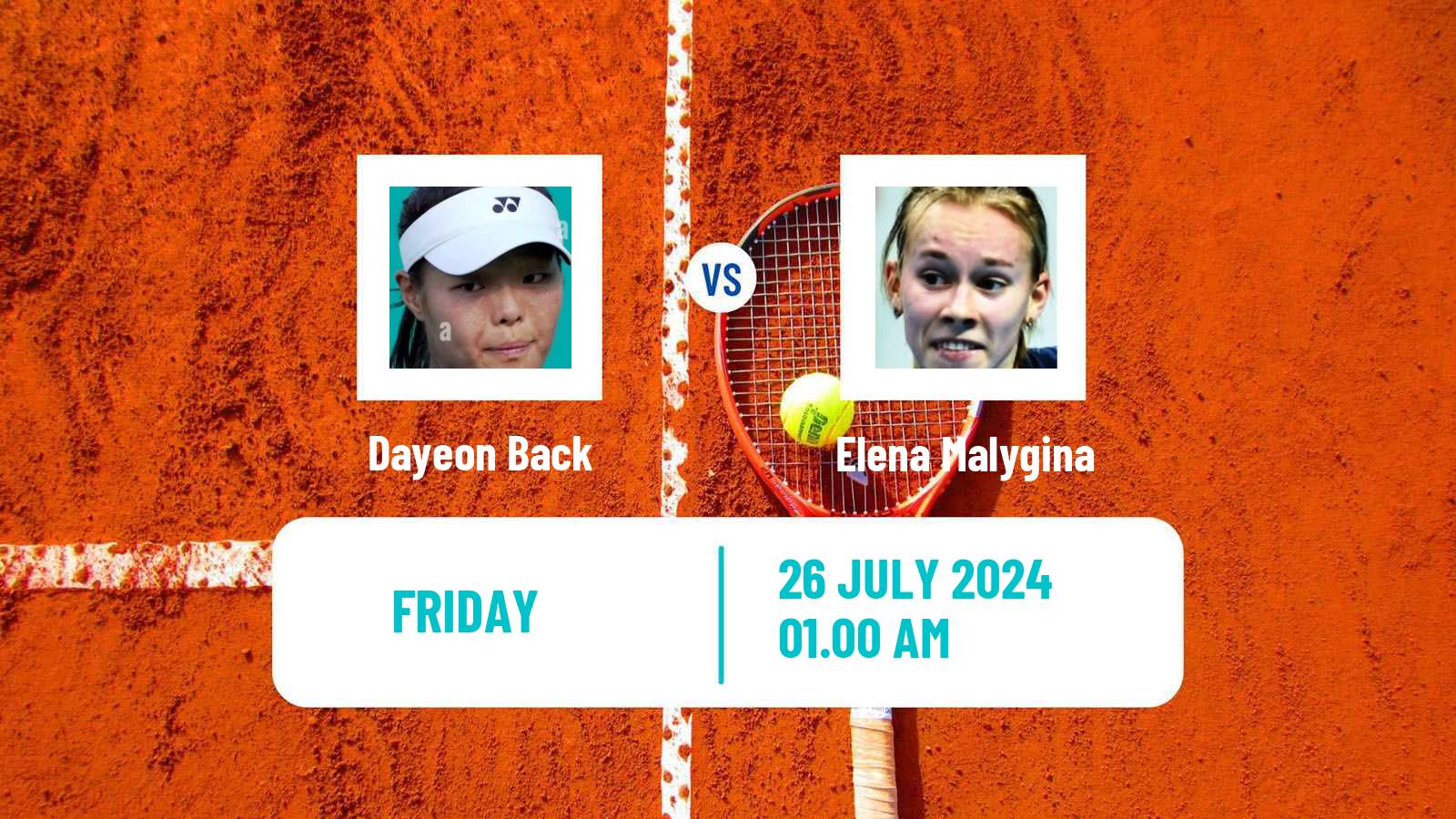 Tennis ITF W35 Astana Women Dayeon Back - Elena Malygina