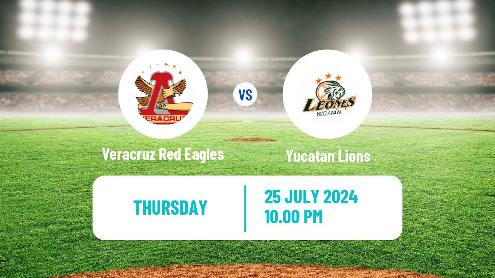 Baseball LMB Veracruz Red Eagles - Yucatan Lions