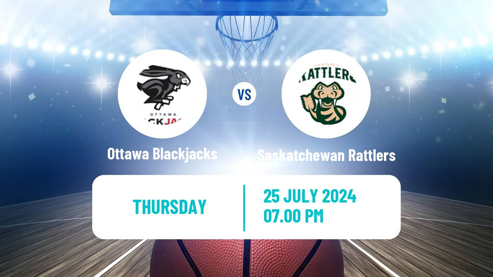 Basketball Canadian CEBL Ottawa Blackjacks - Saskatchewan Rattlers