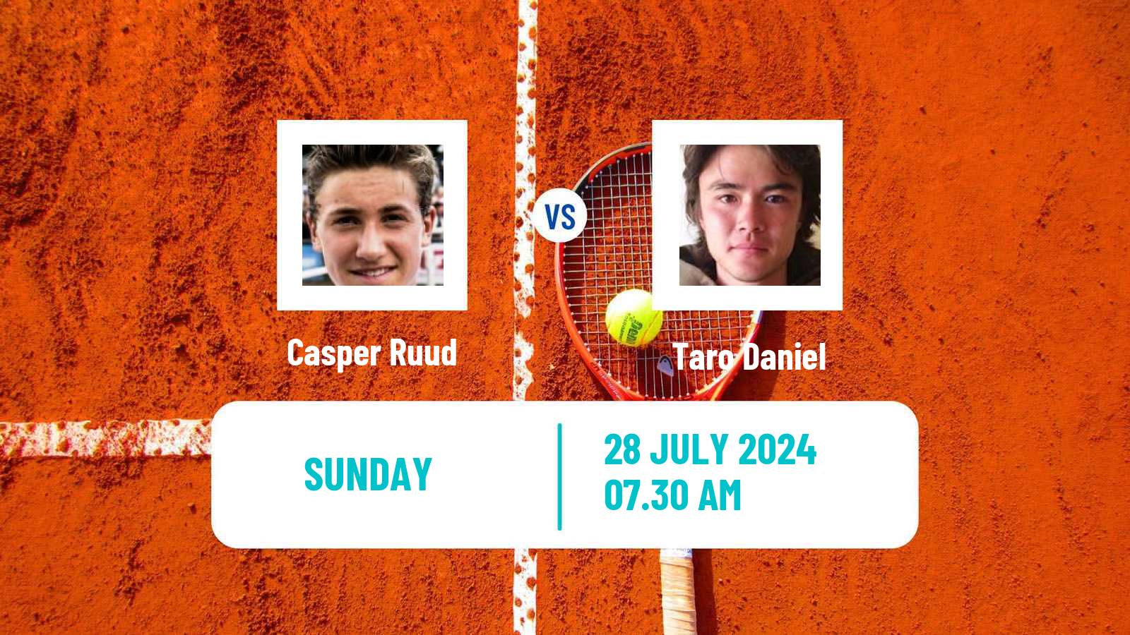 Tennis ATP Olympic Games Casper Ruud - Taro Daniel