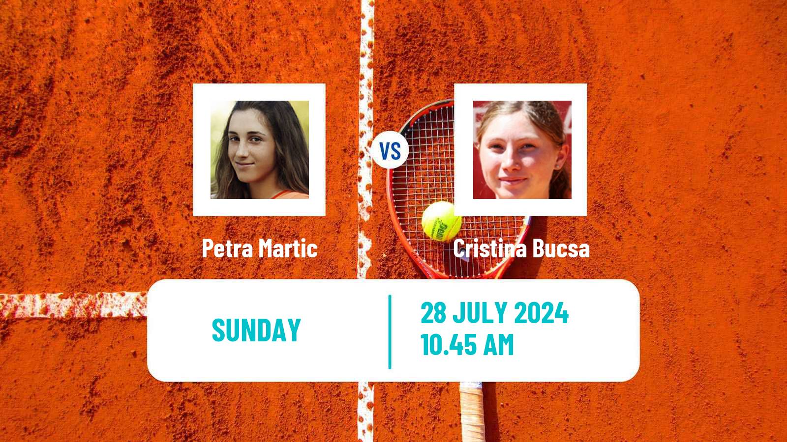 Tennis WTA Olympic Games Petra Martic - Cristina Bucsa