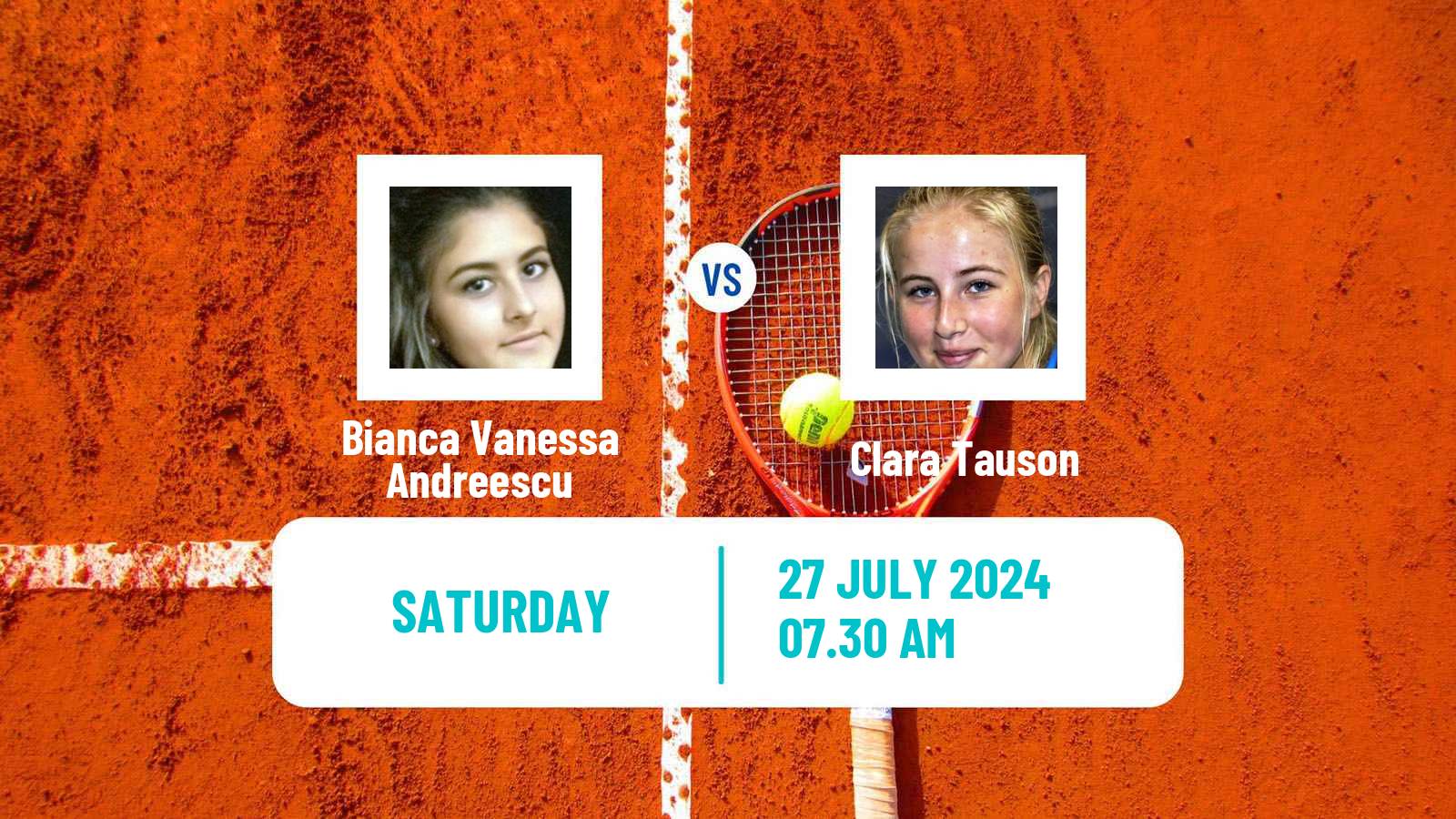 Tennis WTA Olympic Games Bianca Vanessa Andreescu - Clara Tauson
